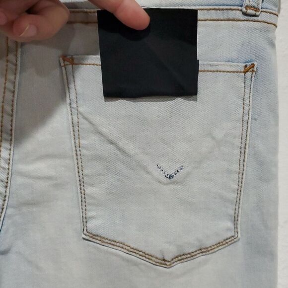 Hudson Stella Mid Rise Crop Straight Jeans in Light Wash Size 29 - Picture 11 of 15